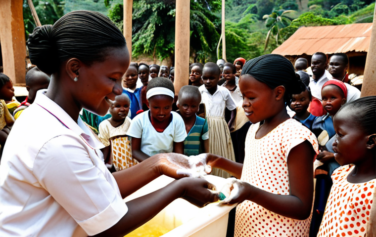 기니에서 가장 흔한 질병 및 예방 방법 - Malaria Prevention**

"A family in a rural Guinean village sleeping under insecticide-treated mosqui...