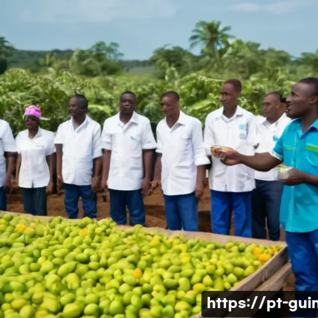 기니 노동시장과 직업 전망 - **A Vibrant Agro-Industrial Future in Guinea-Bissau:**
A dynamic and hopeful scene in a modern a...